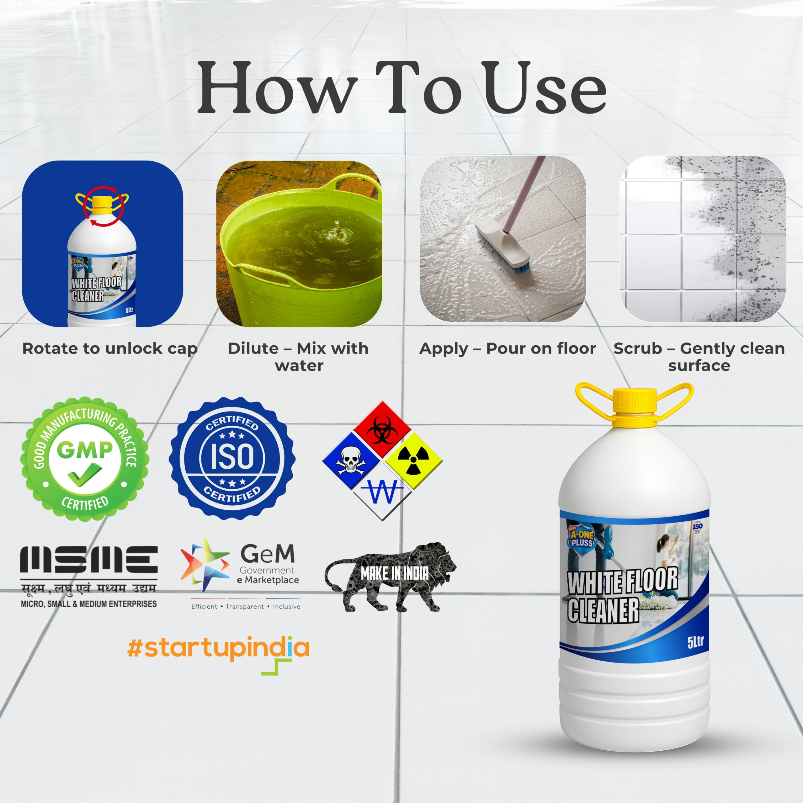 Ido Biocare Solutions- White Floor Cleaner